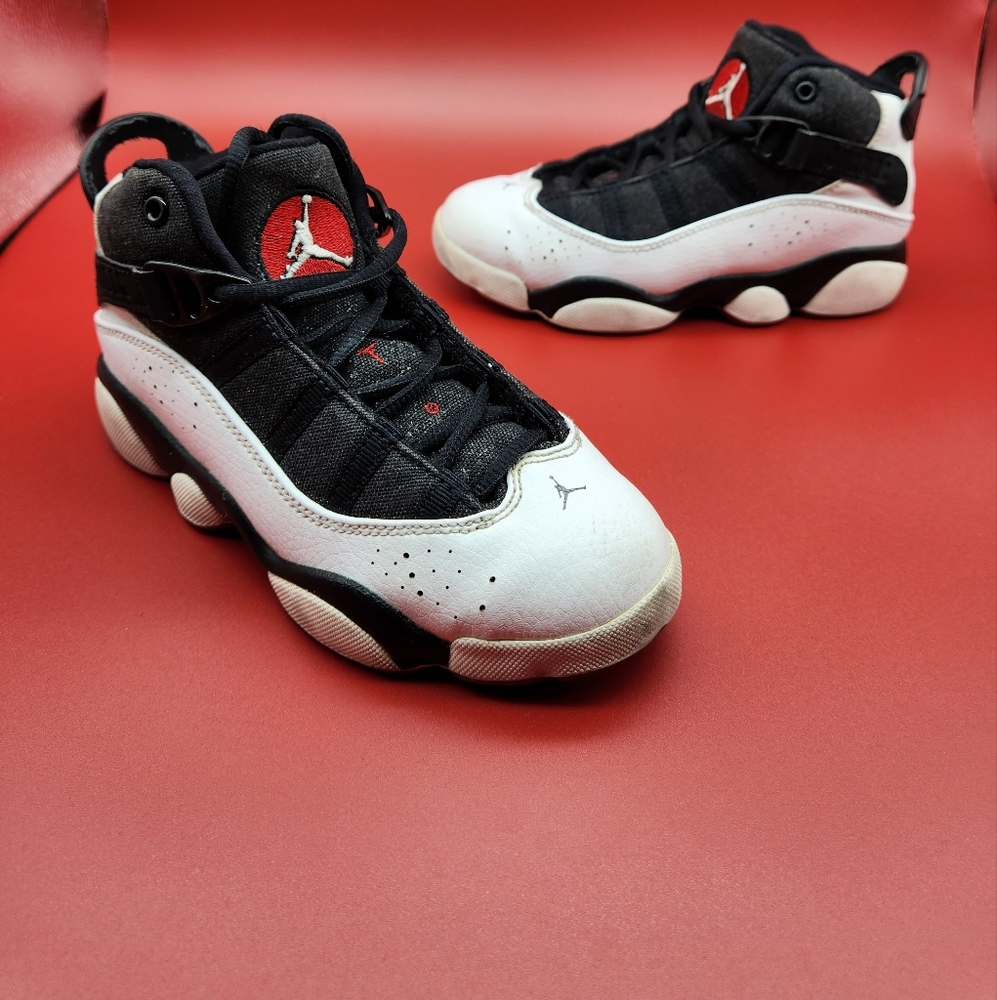 Nike Air Jordan 6 Ring Basketball Shoes Sz 13C White Black  323432-012